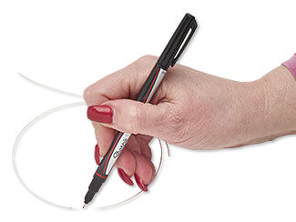 marking wire with a marker pen